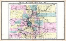 Colorado, United States 1885 Atlas of Central and Midwestern States